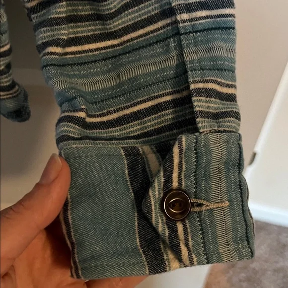 RARE Faherty Blue Striped Jacket - Picture 9 of 11